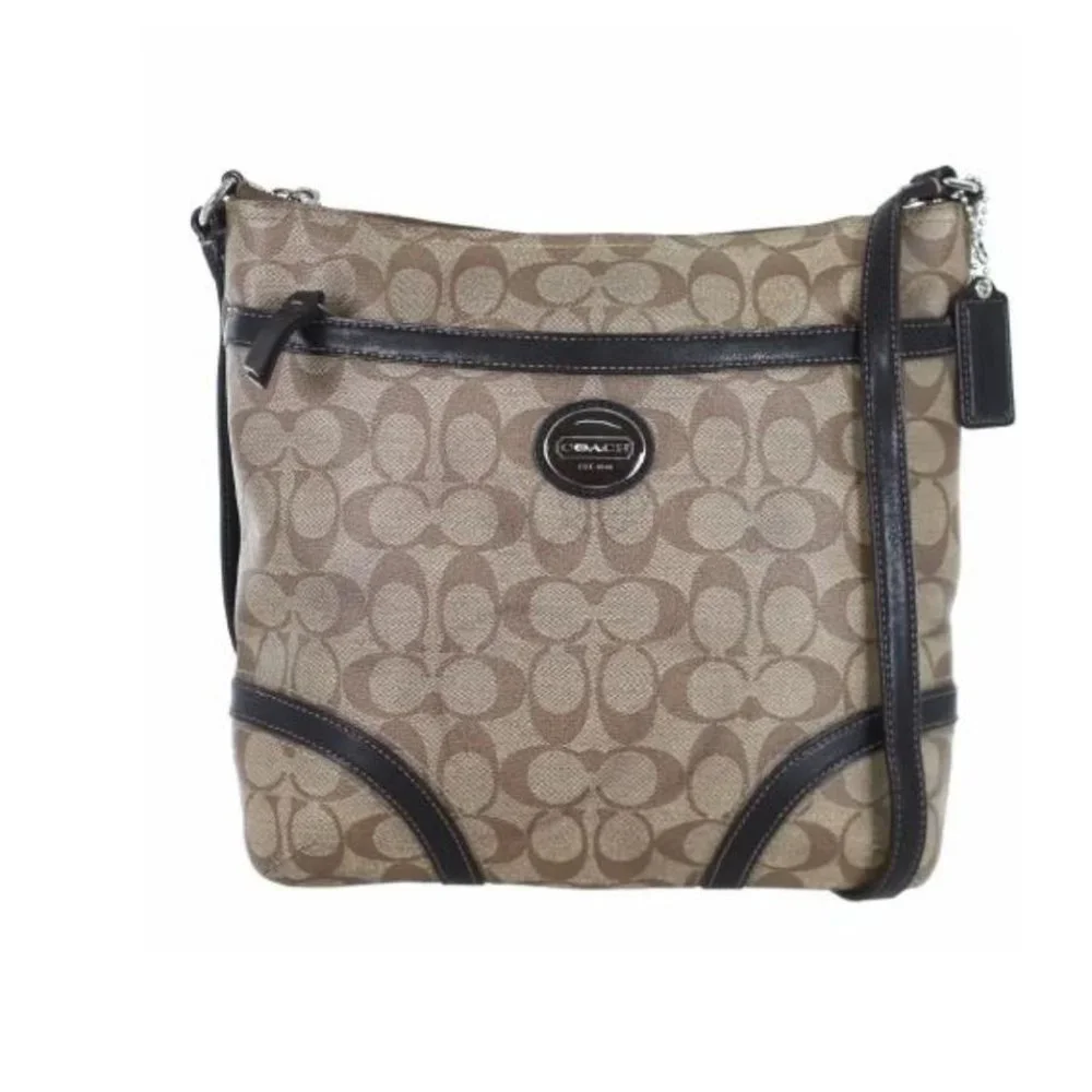 Coach Herritage  Peyton Signature F18926  Crossbody  file Shoulder Bag